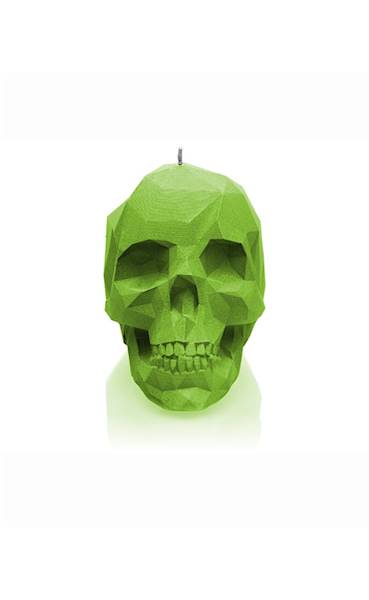 Świeca Candle Skull Lime