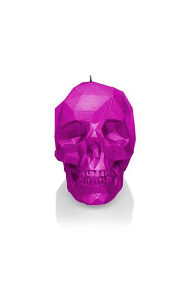Świeca Candle Skull Pink Metallic