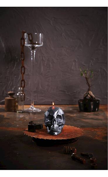 Świeca Candle Skull Steel