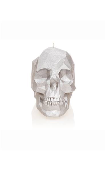 Świeca Candle Skull Silver