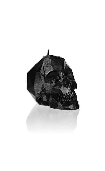 Świeca Candle Skull Small Black Metallic