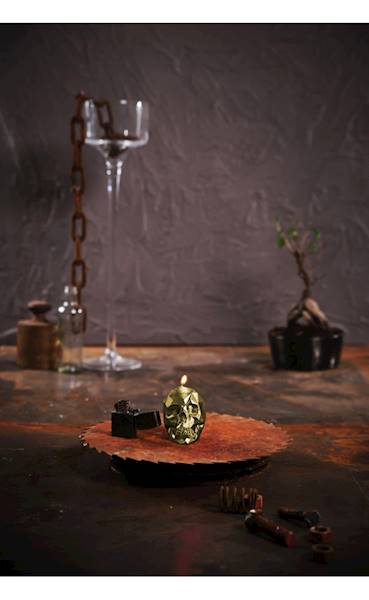 Świeca Candle Skull Small Classic Gold