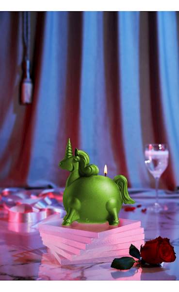 Świeca Candle Funny Unicorn Lime