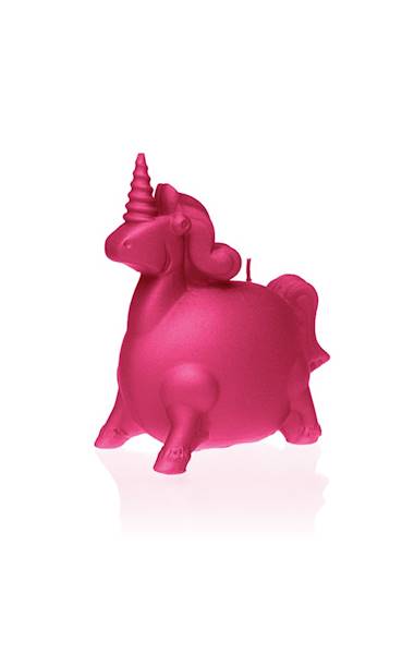 Świeca Candle Funny Unicorn Dark Pink