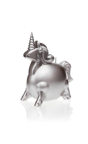 Świeca Candle Funny Unicorn Silver