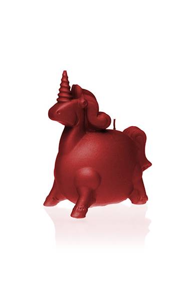 Świeca Candle Funny Unicorn Red