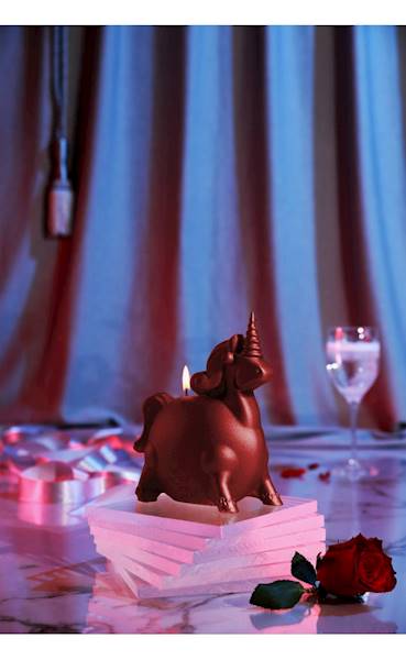 Świeca Candle Funny Unicorn Red