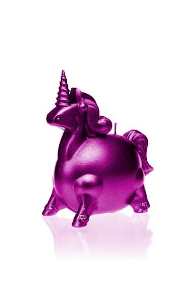Świeca Candle Funny Unicorn Pink Metallic