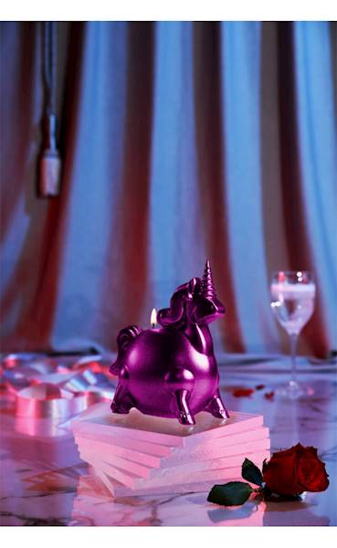Świeca Candle Funny Unicorn Pink Metallic