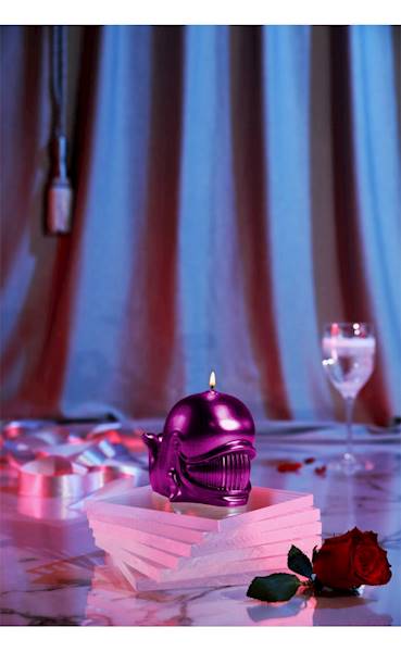 Świeca Candle Funny Whale Pink Metallic