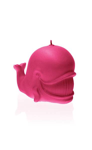 Świeca Candle Funny Whale Dark Pink