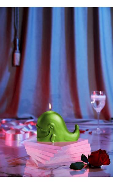 Świeca Candle Funny Whale Lime