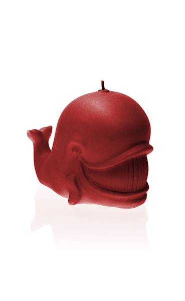 Świeca Candle Funny Whale Red