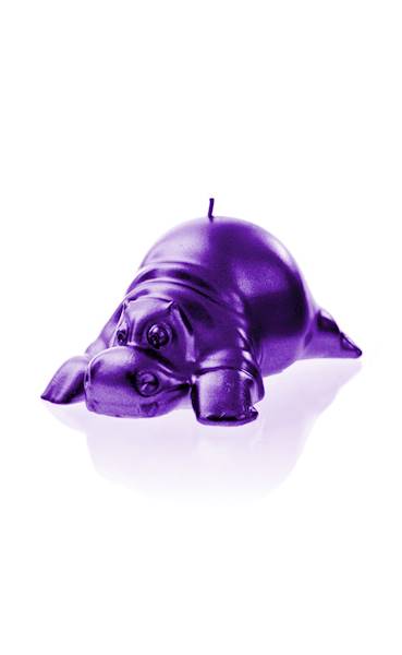 Świeca Candle Funny Hippo Violet Metallic