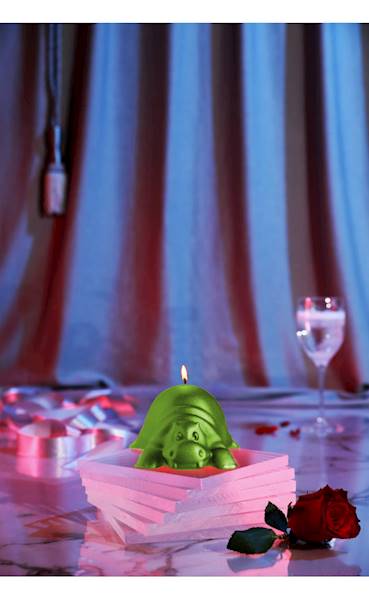 Świeca Candle Funny Hippo Lime
