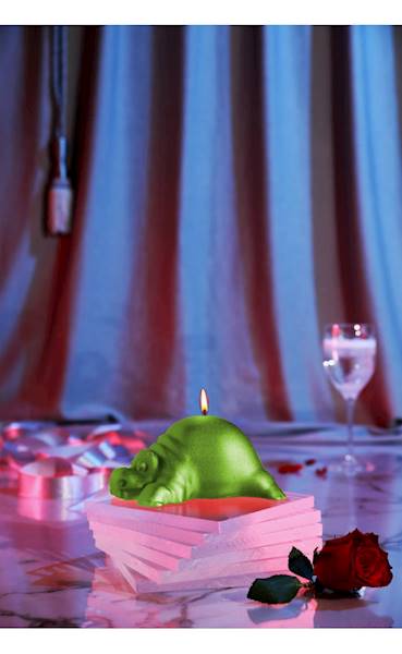 Świeca Candle Funny Hippo Lime