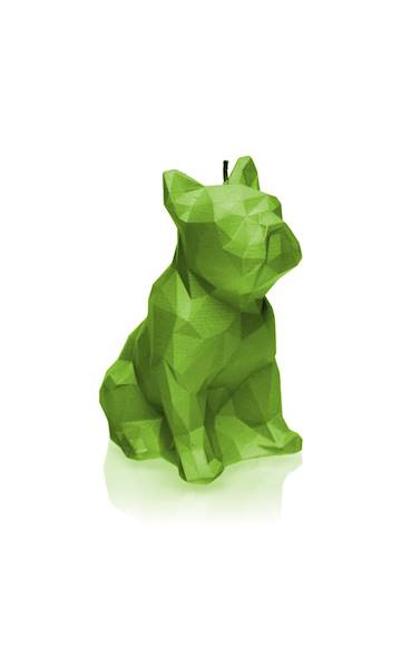 Świeca Candle Bulldog Low Poly Lime