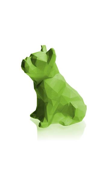 Świeca Candle Bulldog Low Poly Lime