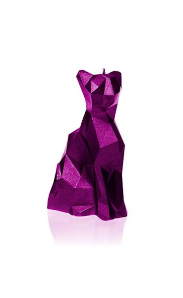 Świeca Candle Cat Low Poly Pink Metallic