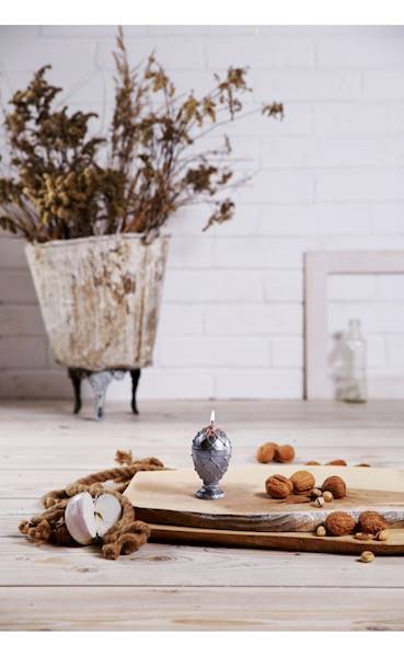 Świeca Candle Faberge Egg Small Silver