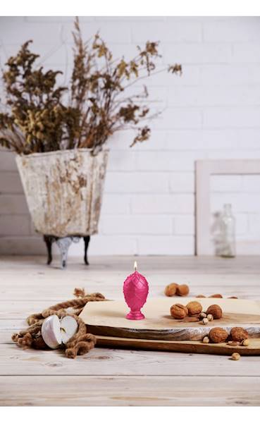 Świeca Candle Faberge Egg Small Dark Pink
