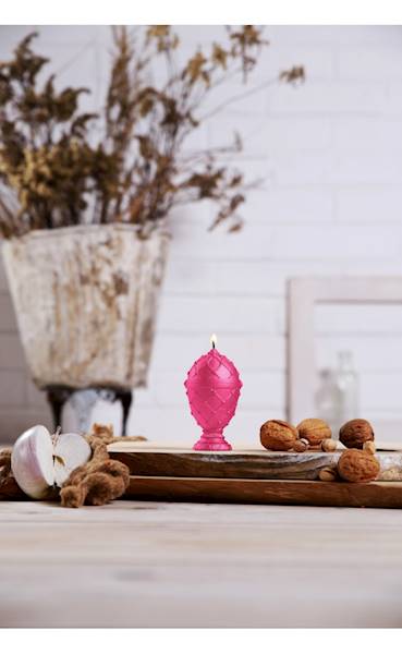 Świeca Candle Faberge Egg Small Dark Pink