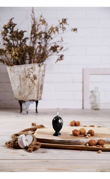 Świeca Candle Faberge Egg Small Black Metallic