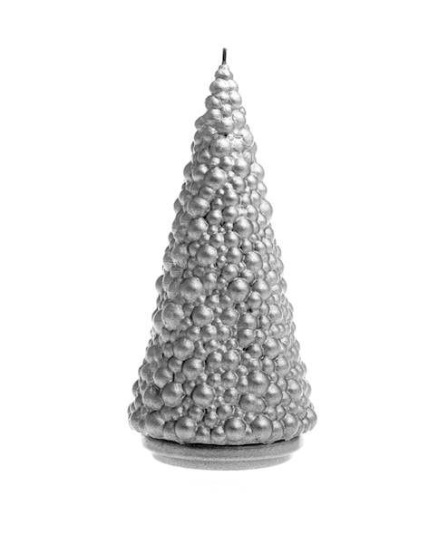 Świeca Candle Christmas Tree Silver