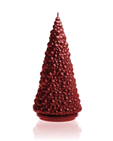 Świeca Candle Christmas Tree Red Metallic