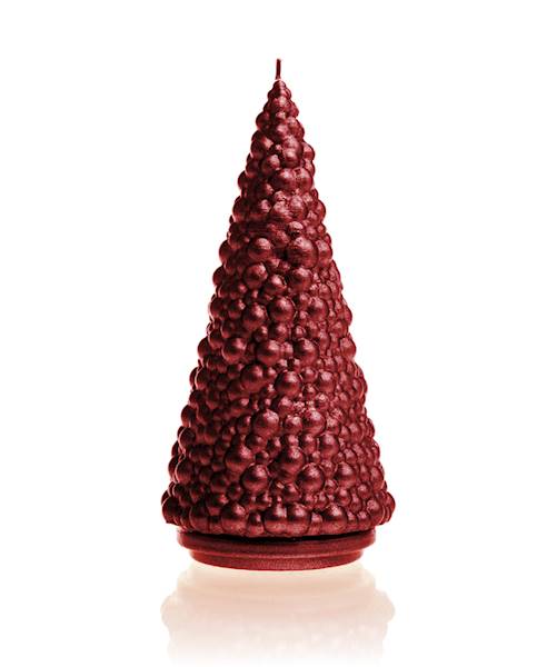 Świeca Candle Christmas Tree Red Metallic