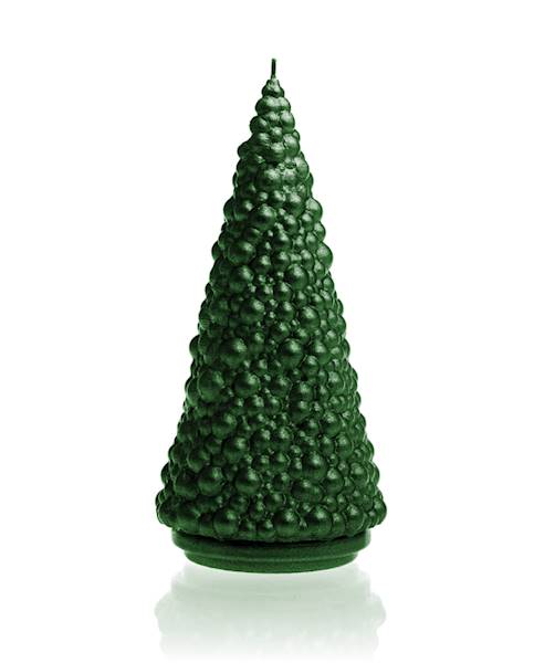 Świeca Candle Christmas Tree Green Metallic