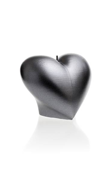 Świeca Candle Heart Smooth Steel