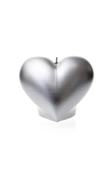 Świeca Candle Heart Smooth Silver