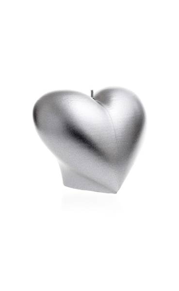 Świeca Candle Heart Smooth Silver
