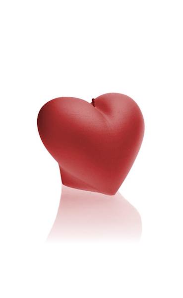 Świeca Candle Heart Smooth Red