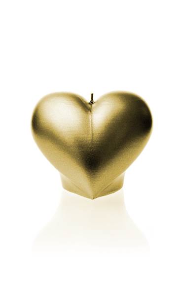 Świeca Candle Heart Smooth Classic Gold