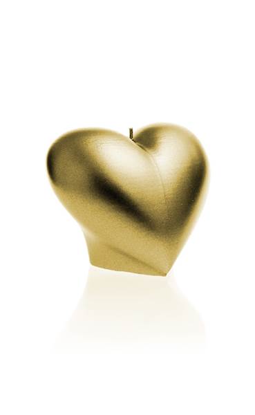 Świeca Candle Heart Smooth Classic Gold