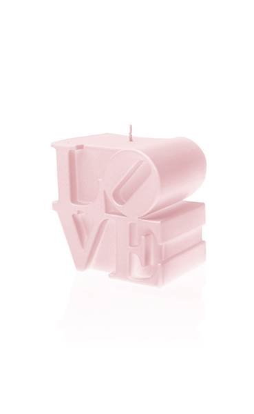 Świeca Candle Love Sign Light Pink