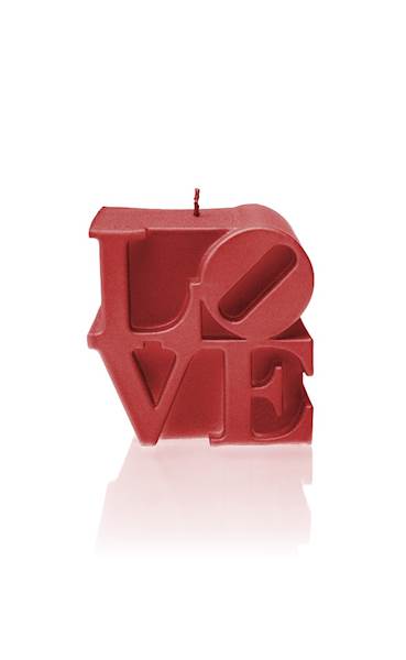 Świeca Candle Love Sign Red