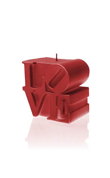 Świeca Candle Love Sign Red
