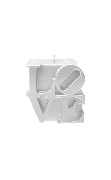 Świeca Candle Love Sign Silver