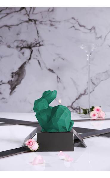 Świeca Candle Rabbit Big Turquoise