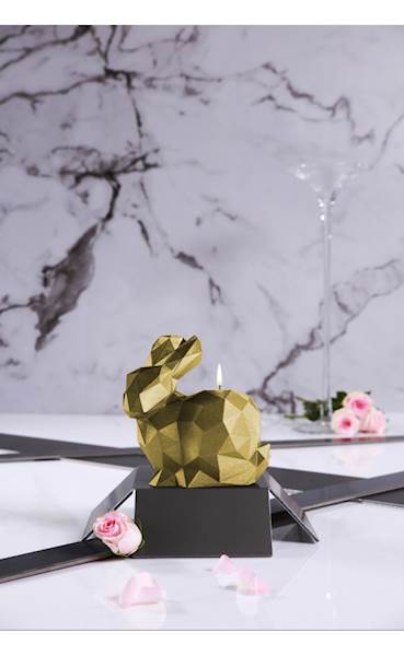 Świeca Candle Rabbit Big Classic Gold