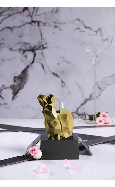 Świeca Candle Rabbit Big Classic Gold