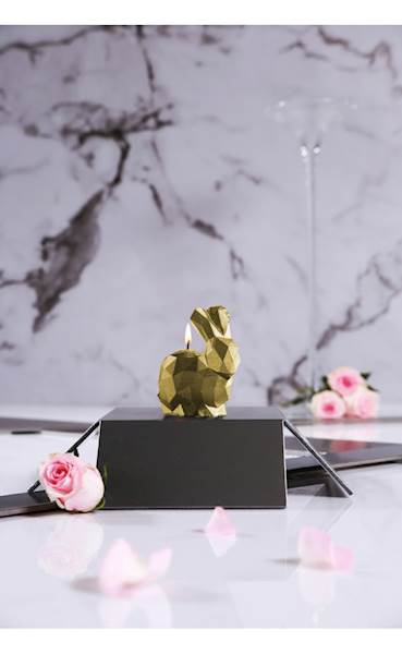 Świeca Candle Rabbit Small Classic Gold