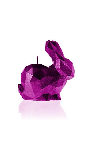 Świeca Candle Rabbit Small Pink Metallic