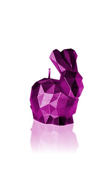 Świeca Candle Rabbit Small Pink Metallic