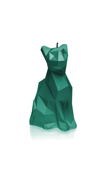 Świeca Candle Cat Low Poly Turquoise
