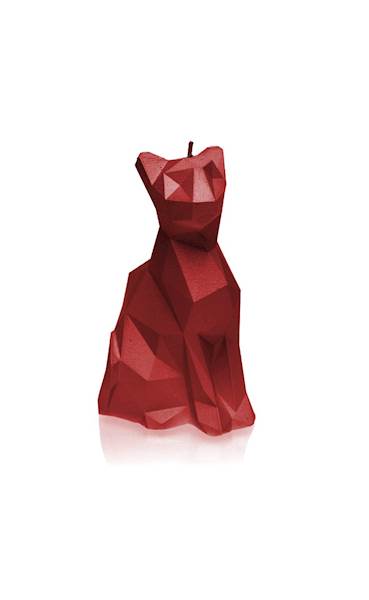 Świeca Candle Cat Low Poly Red