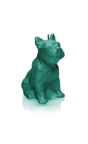 Świeca Candle Bulldog Low Poly Turquoise